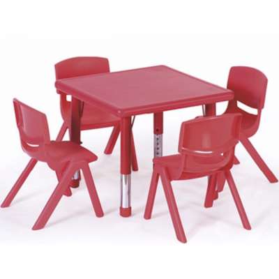 plastic square children table and chairs